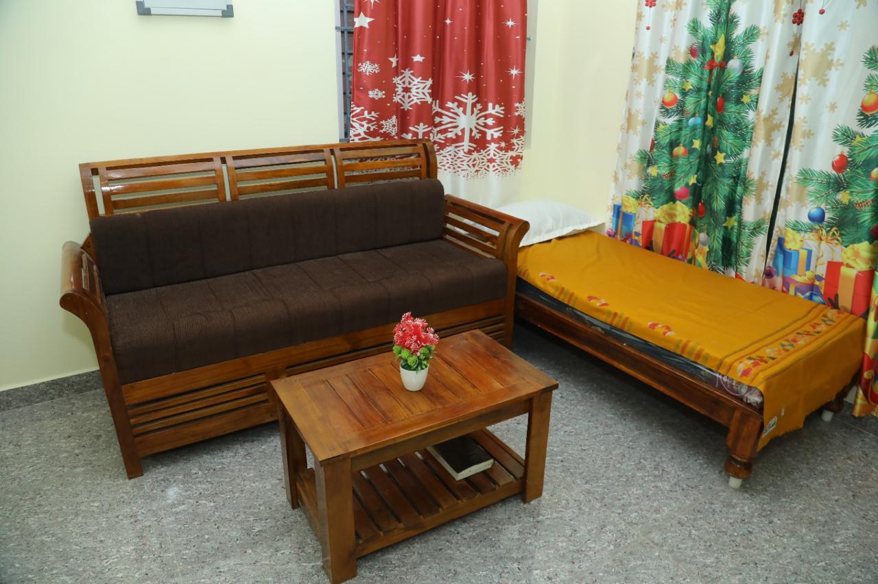 Cozy Indoor Seating Area with Wooden Furniture